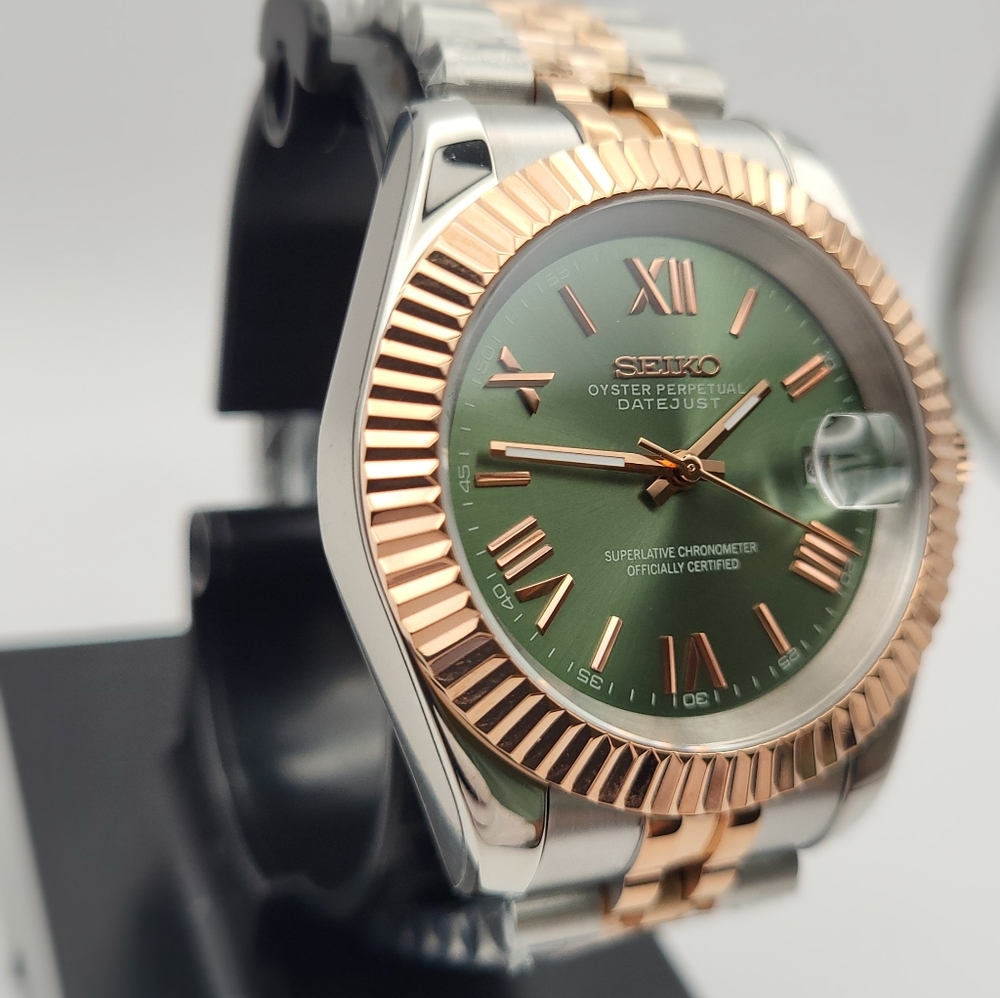 New 36mm Seiko Mod Date Just Automatic Watch - Picture 4 of 7